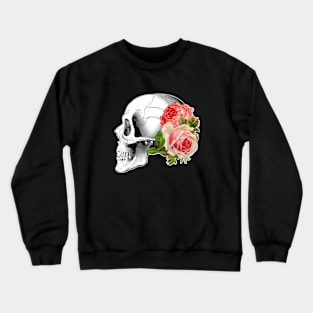 Skull with Roses Crewneck Sweatshirt